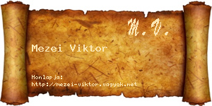 Mezei Viktor névjegykártya